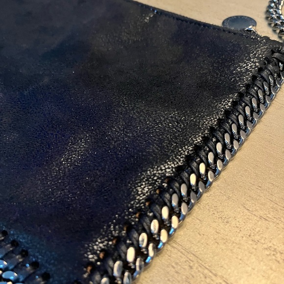 Stella McCartney Black Clutch with Silver Chain - Picture 3 of 10